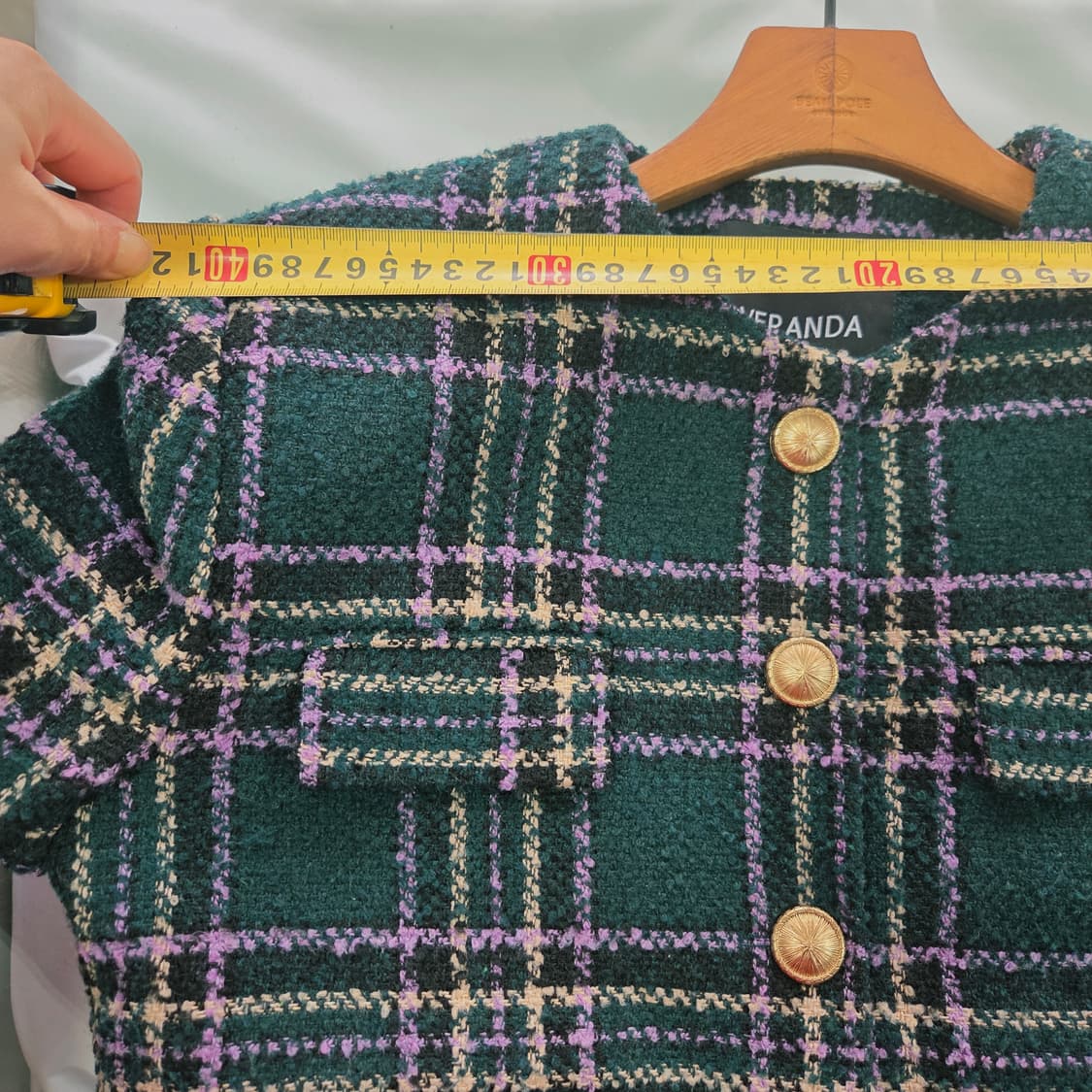 [VERANDA] 베란다 체크 트위드 크롭 자켓 여성 상품이미지4