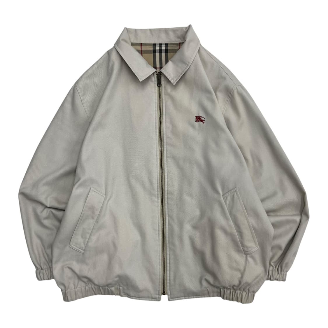 버버리 노바체크 리버시블 베이지 자켓 M 상품이미지3