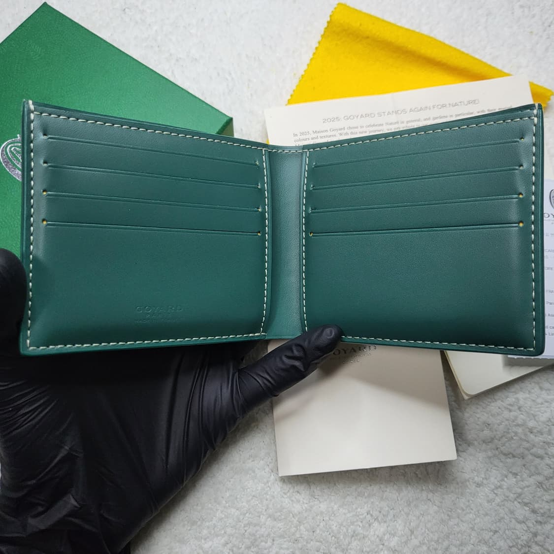 [새상품급/풀구성]고야드 빅투아르 반지갑 그린 상품이미지4
