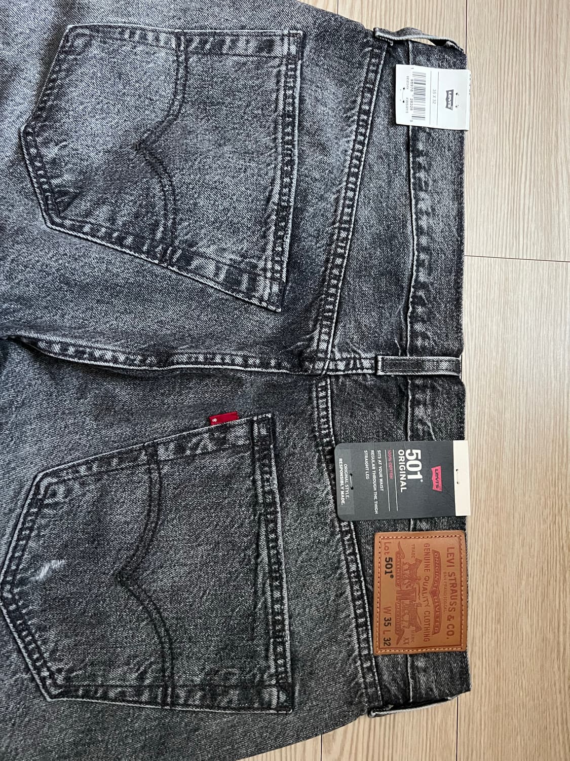 리바이스 501 오리지널 핏 흑청 상품이미지2