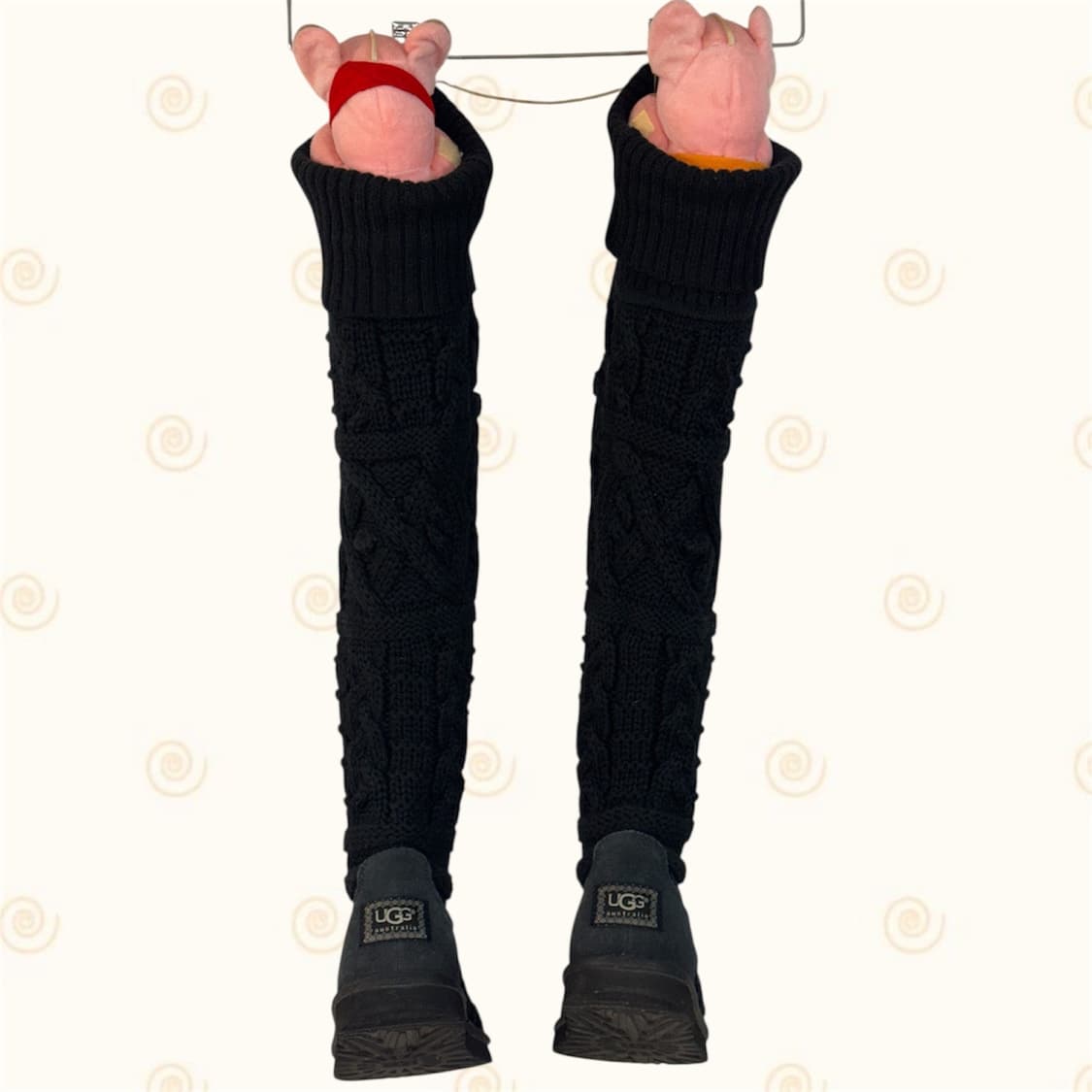 UGG사의 케이블 니트 롱 부츠 BK (230) 상품이미지5