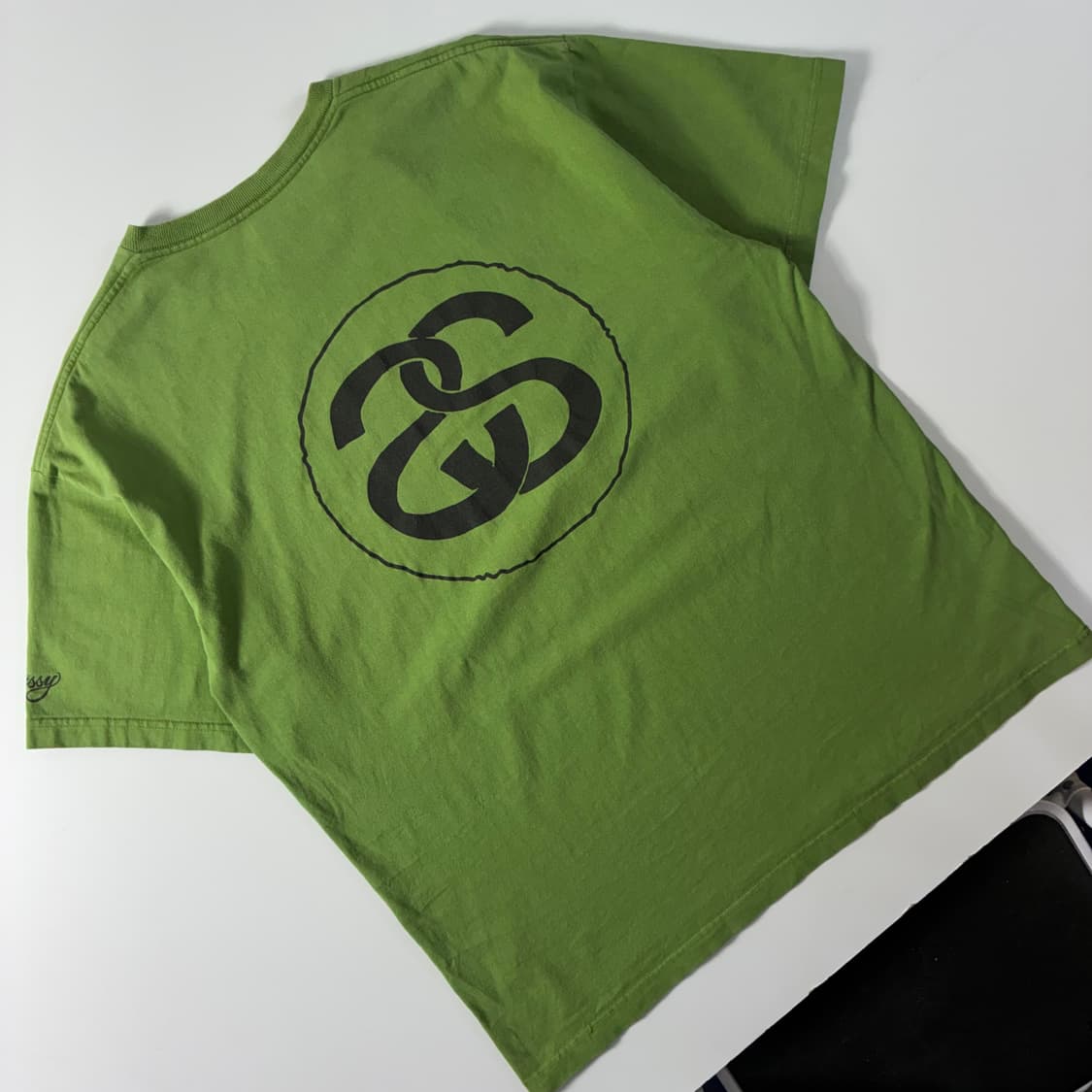 Stussy  스투시 코튼 스탁 링크 그린 반팔 티셔츠  상품이미지4