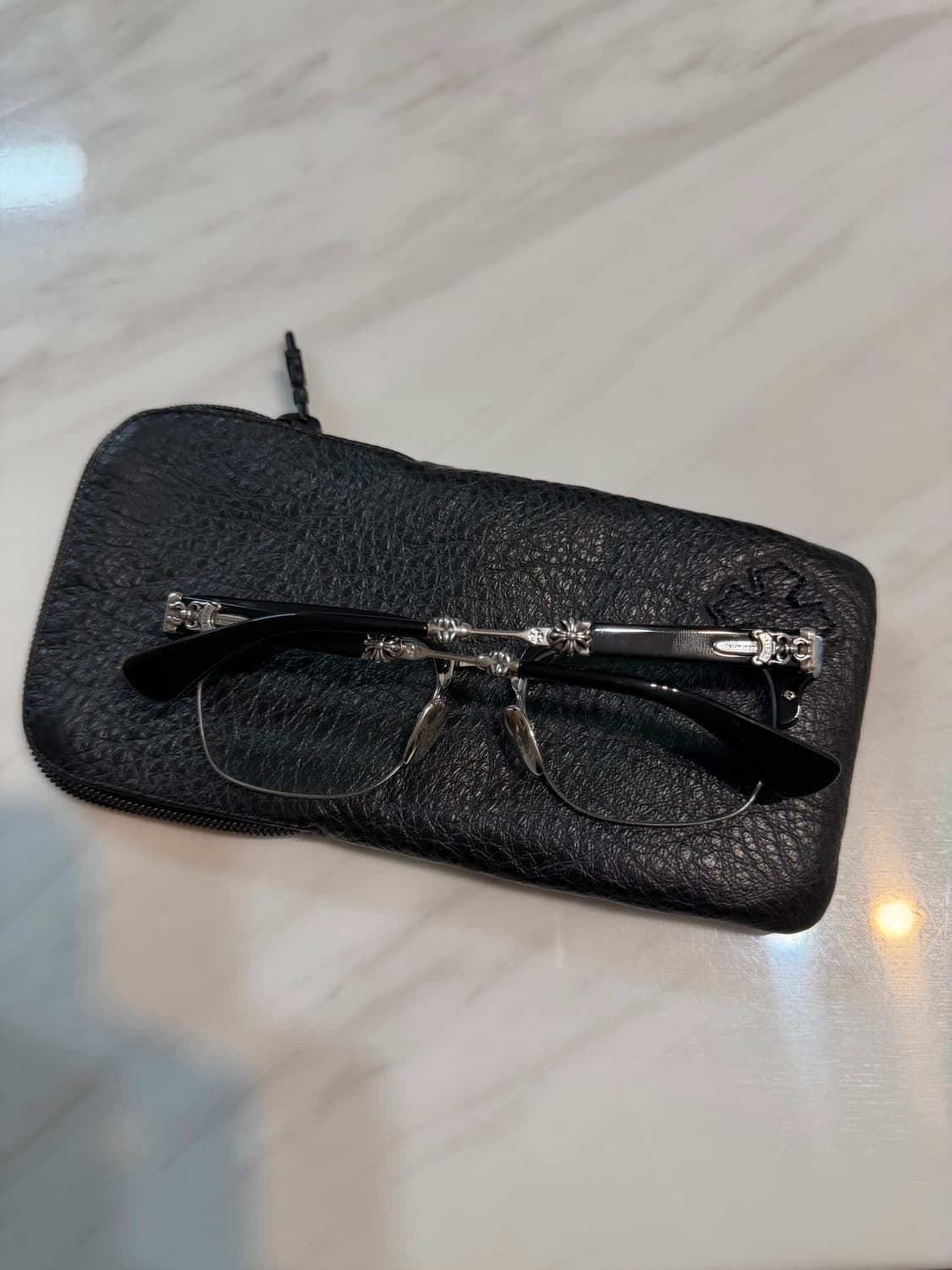 새상품급 크롬하츠 에바질리스트 안경 블랙/실버 상품이미지8