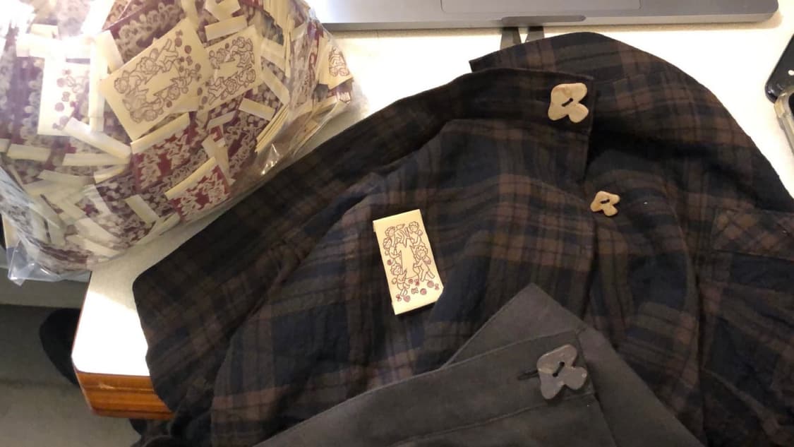 버섯 도자기 체크스커트 상품이미지2