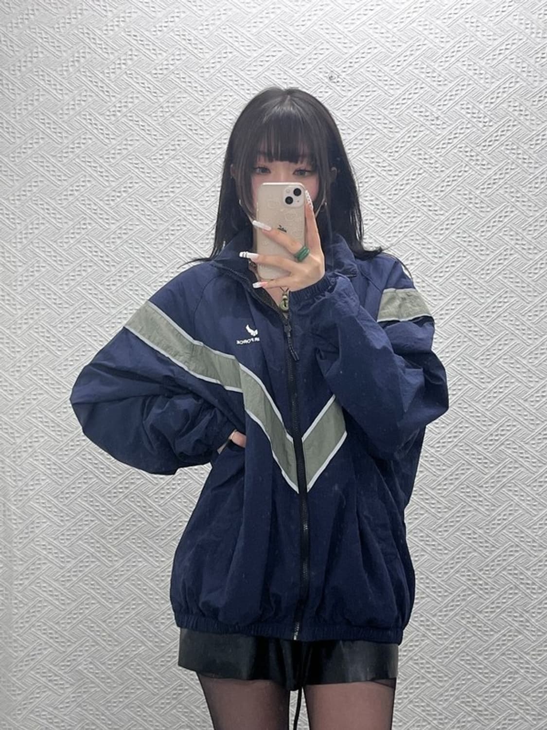 미공군 IPFU 에어포스 레트로 배색 바람막이 자켓 XL C10819 상품이미지1