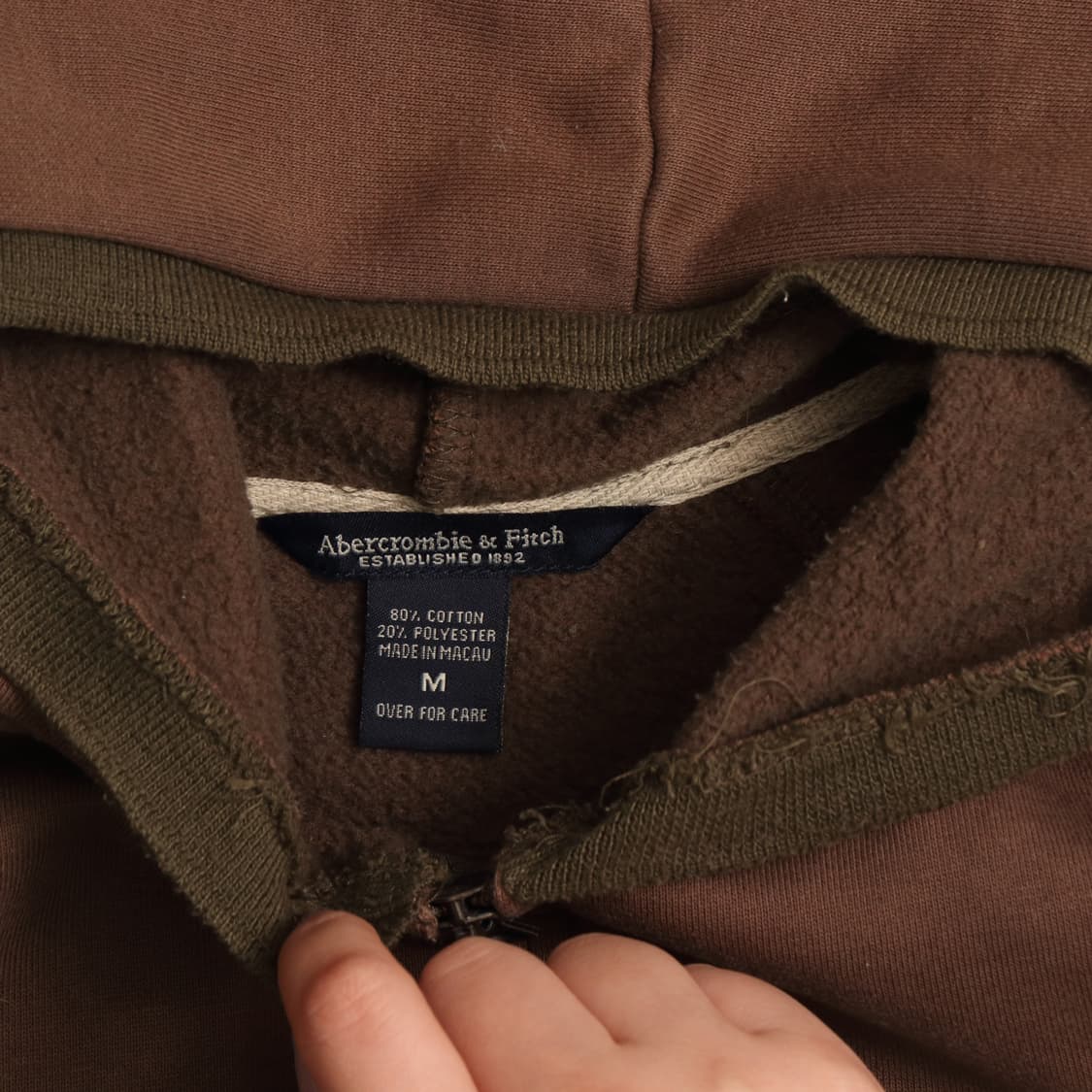 00's 아베크롬비 올리브카키 후드집업 A1395 상품이미지3