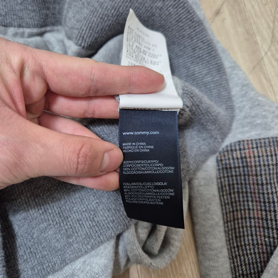 타미힐피거 스몰플래그 모직 숄카라 니트 M(95) 상품이미지7
