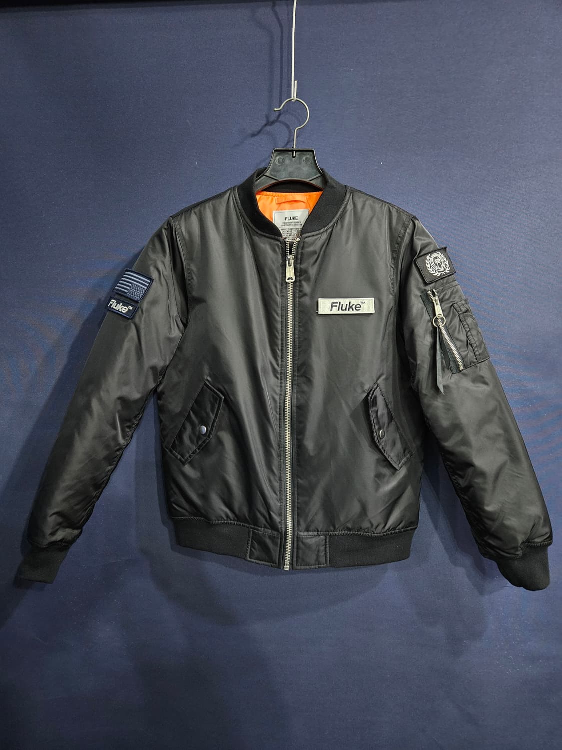 플루크 블랙컬러 남성 슬림핏 95 항공점퍼 패딩  상품이미지1