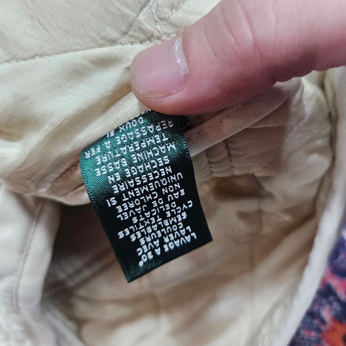 랄프로렌 퀄팅 코듀로이 배색 베스트 S size 상품이미지5