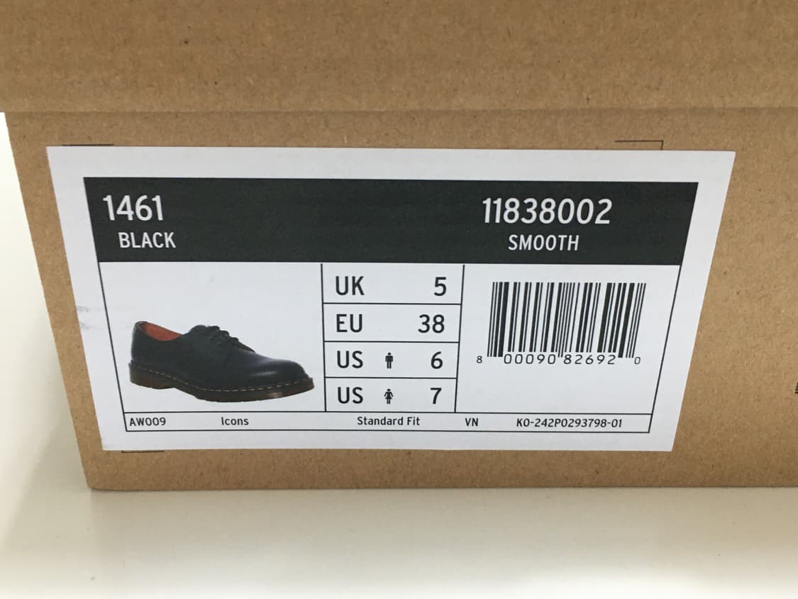 닥터마틴 1461 스무스 블랙 240 상품이미지5