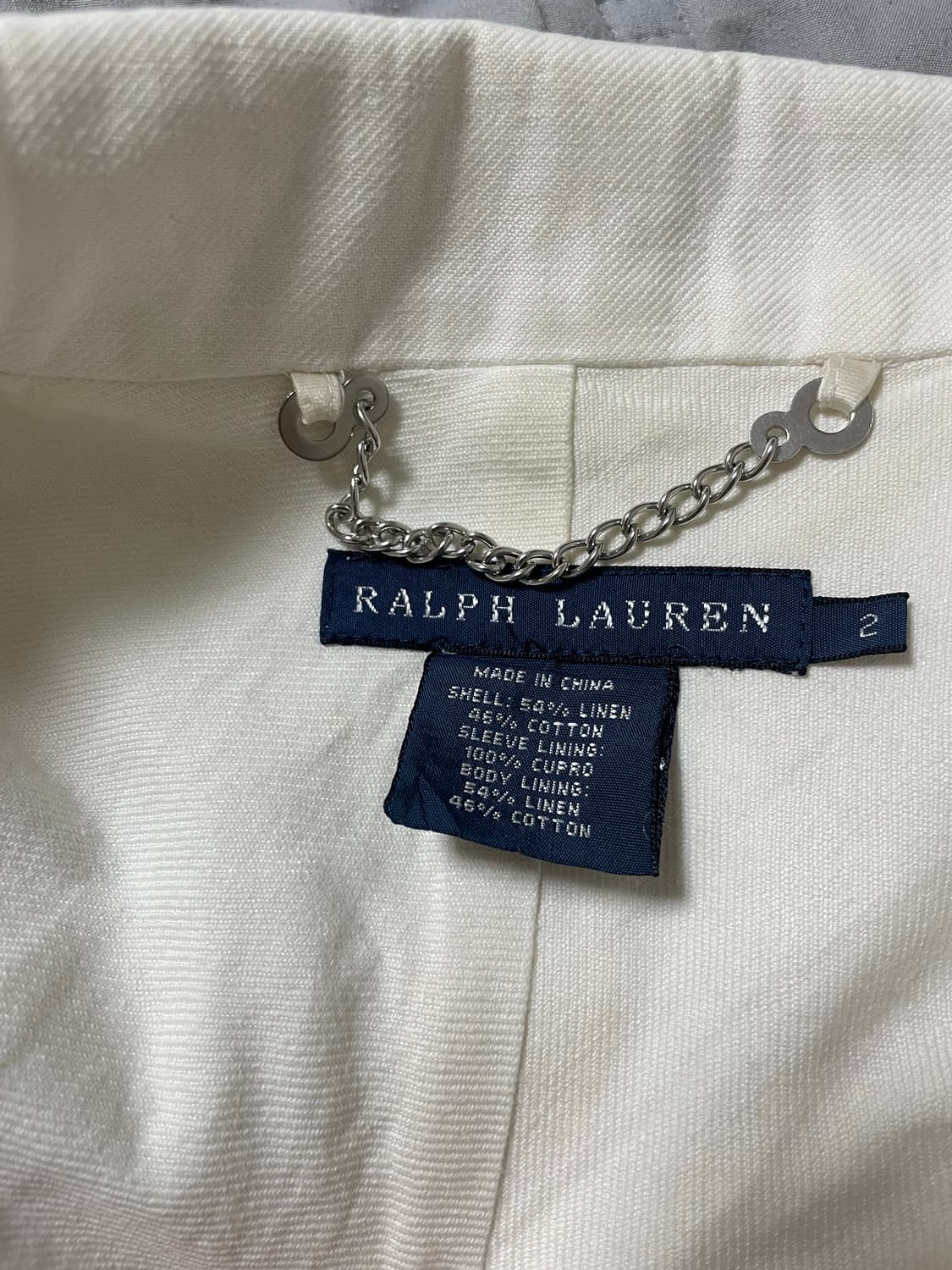 랄프로렌 아이보리 블레이저 2 사이즈 상품이미지3