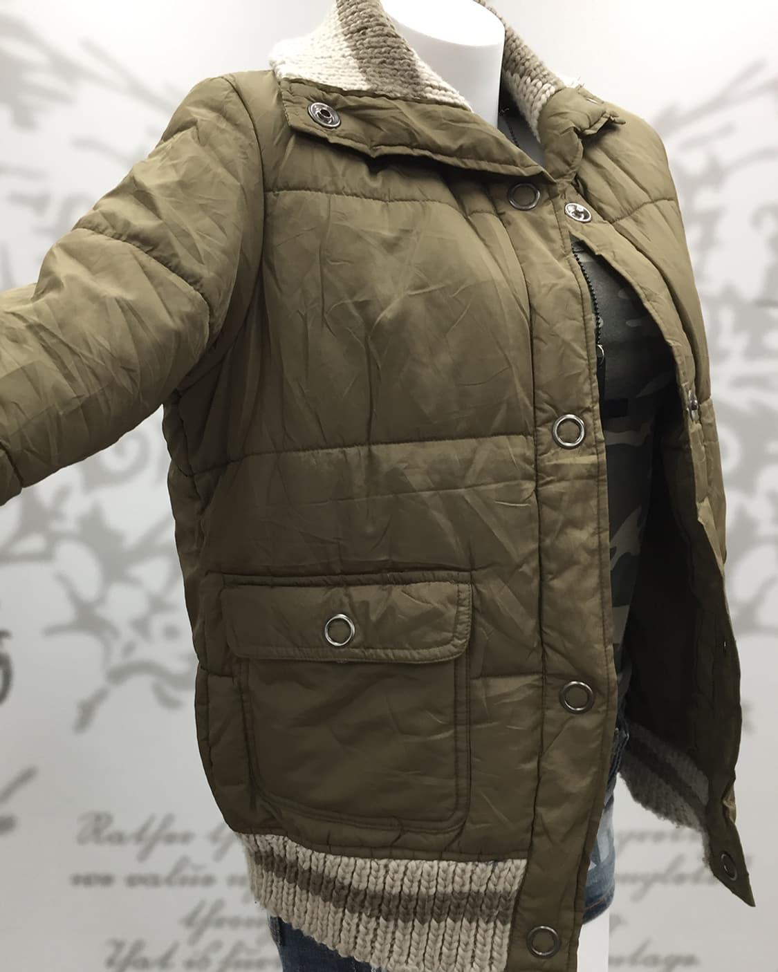 Y2K Khaki padding 상품이미지4