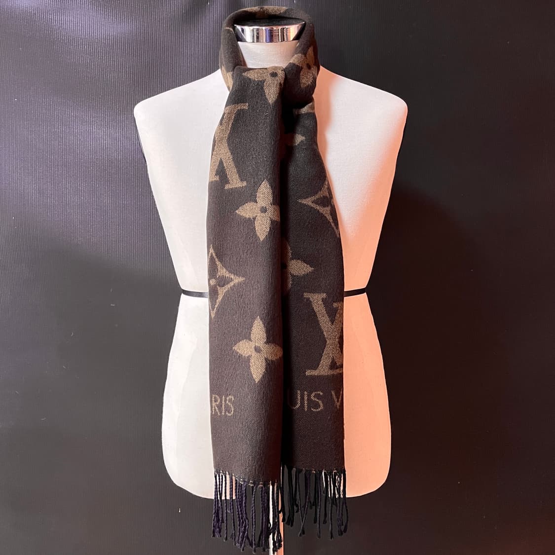 올드 루이비통 모노그램 울 머플러 상품이미지1