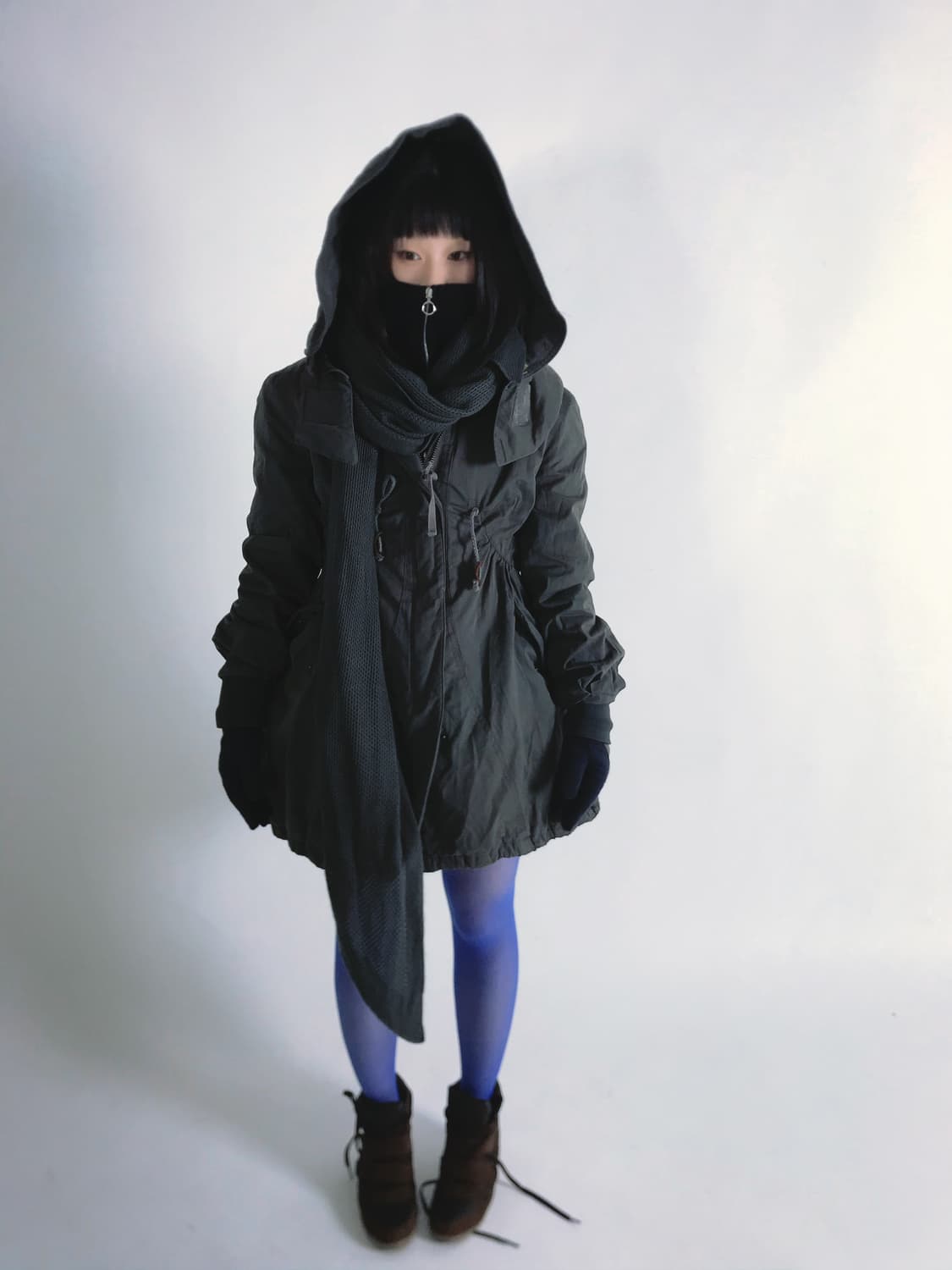 Sisley navy knit/corduroy zip-up jacket 상품이미지10