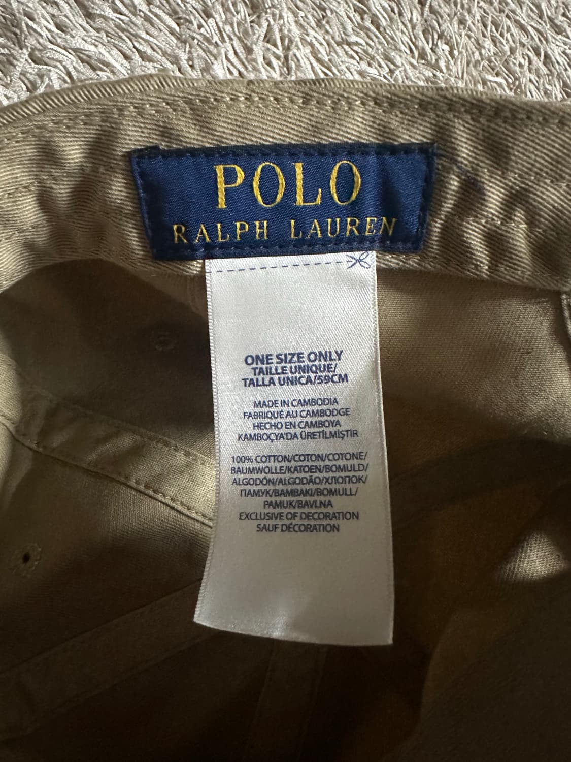 폴로 랄프로렌 POLO 신형 볼캡 모자 베이지 FREE 상품이미지4