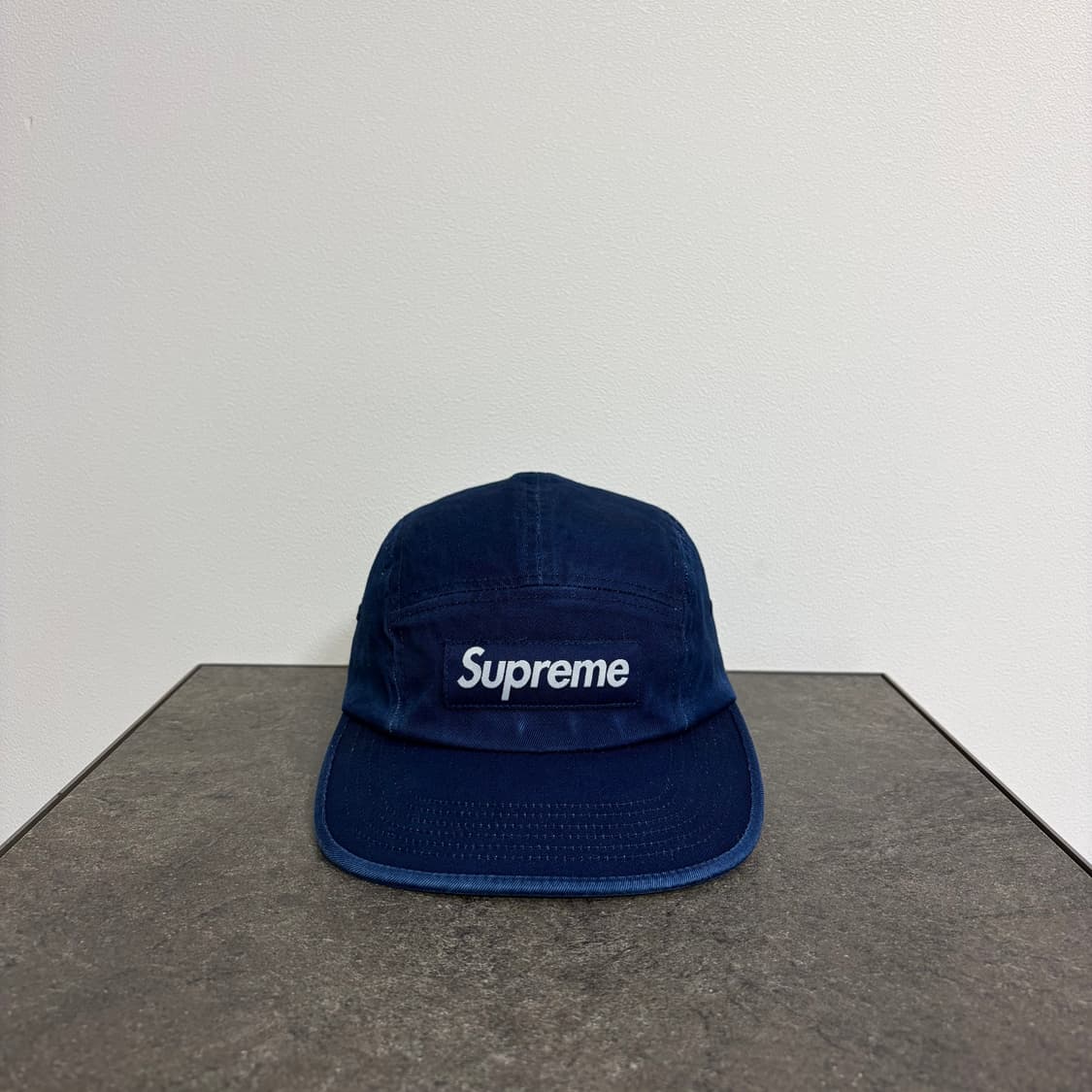 (OS) 슈프림 박스로고 캠프캡 모자 워시드 인디고 네이비 상품이미지1
