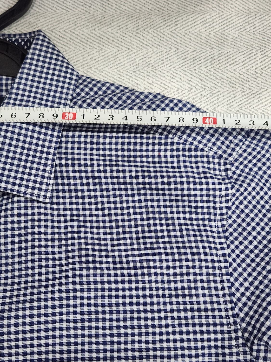 [M] 질바이질스튜어트 네이비 체크 셔츠 스탠다드핏 남성 M 상품이미지10