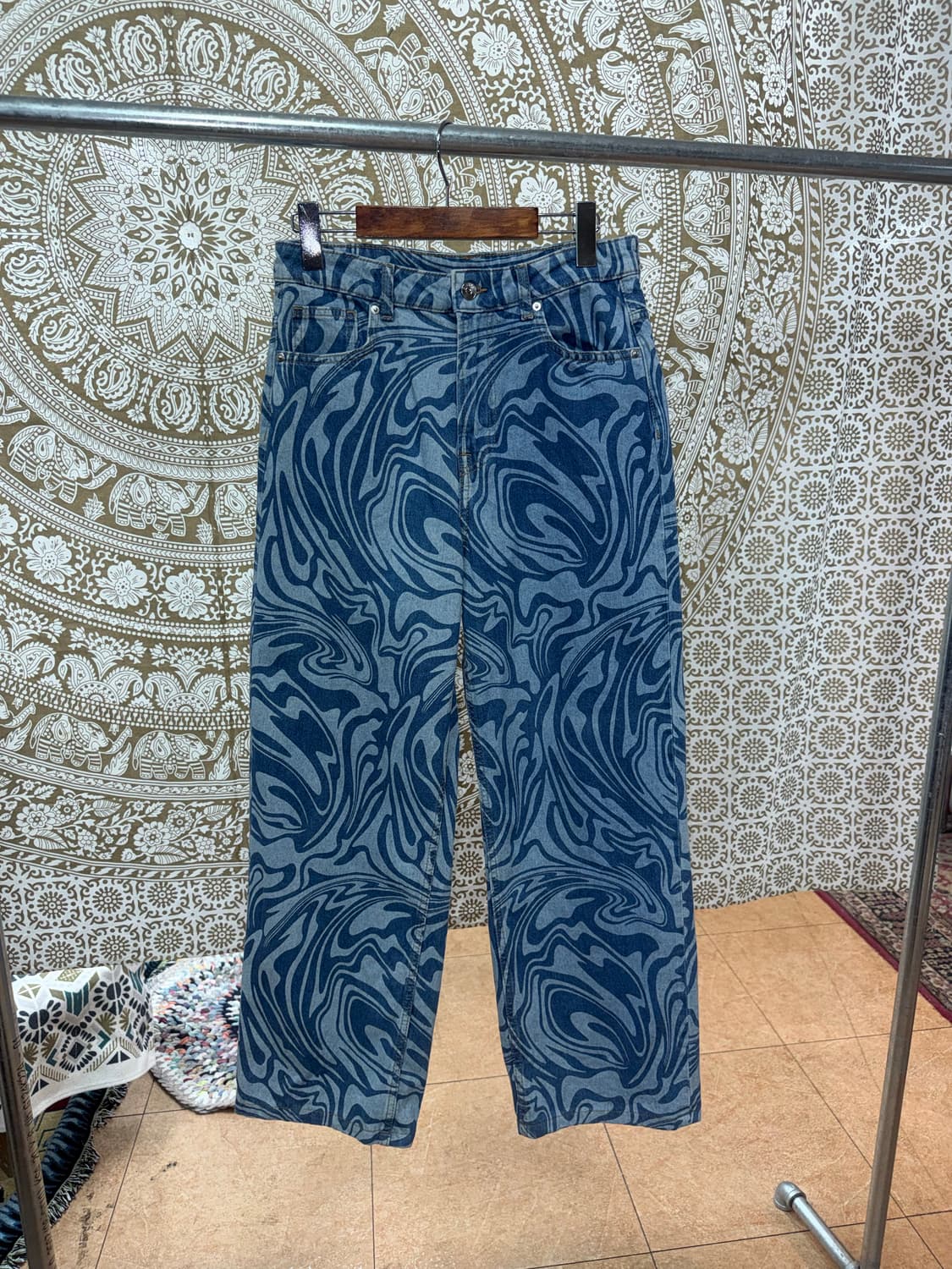 H&M 여성 패턴 데님팬츠  상품이미지3