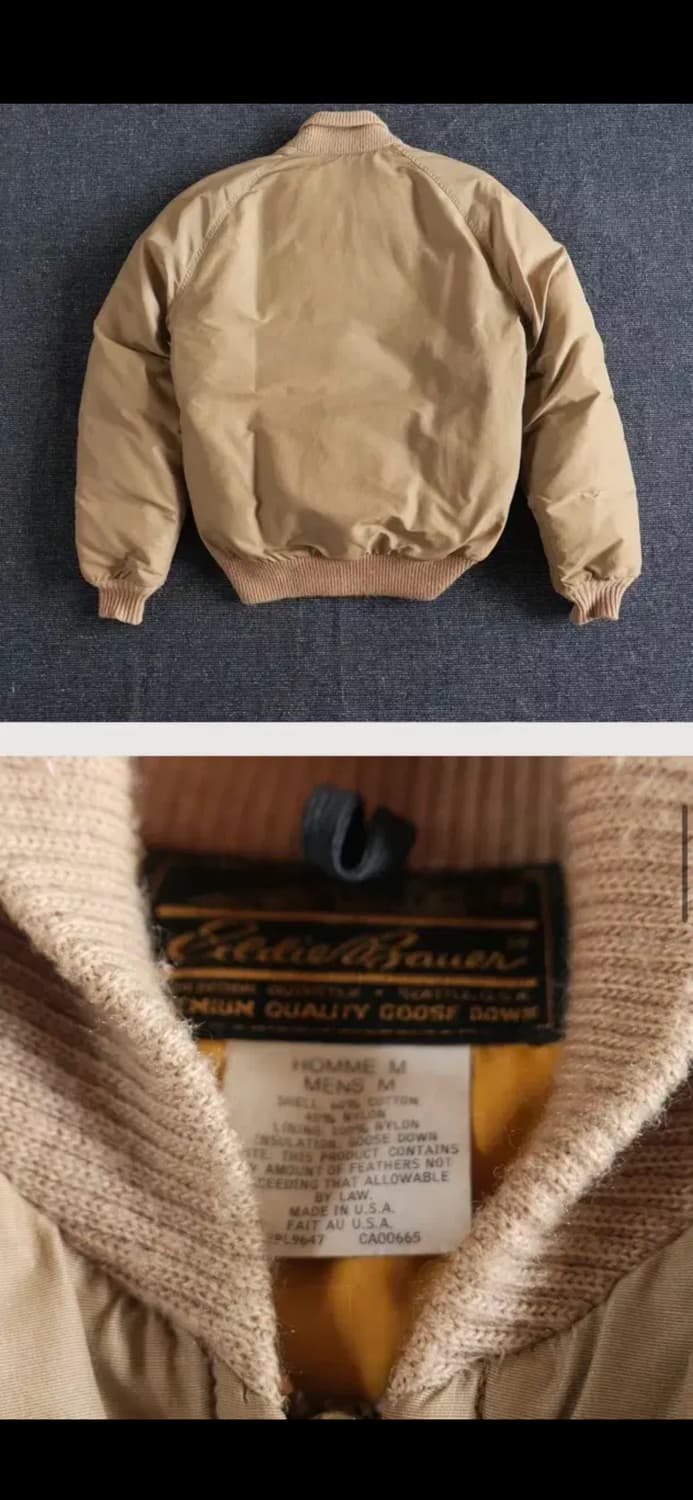 80s 에디바우어 올퍼포즈 다운자켓(M,100) 상품이미지6