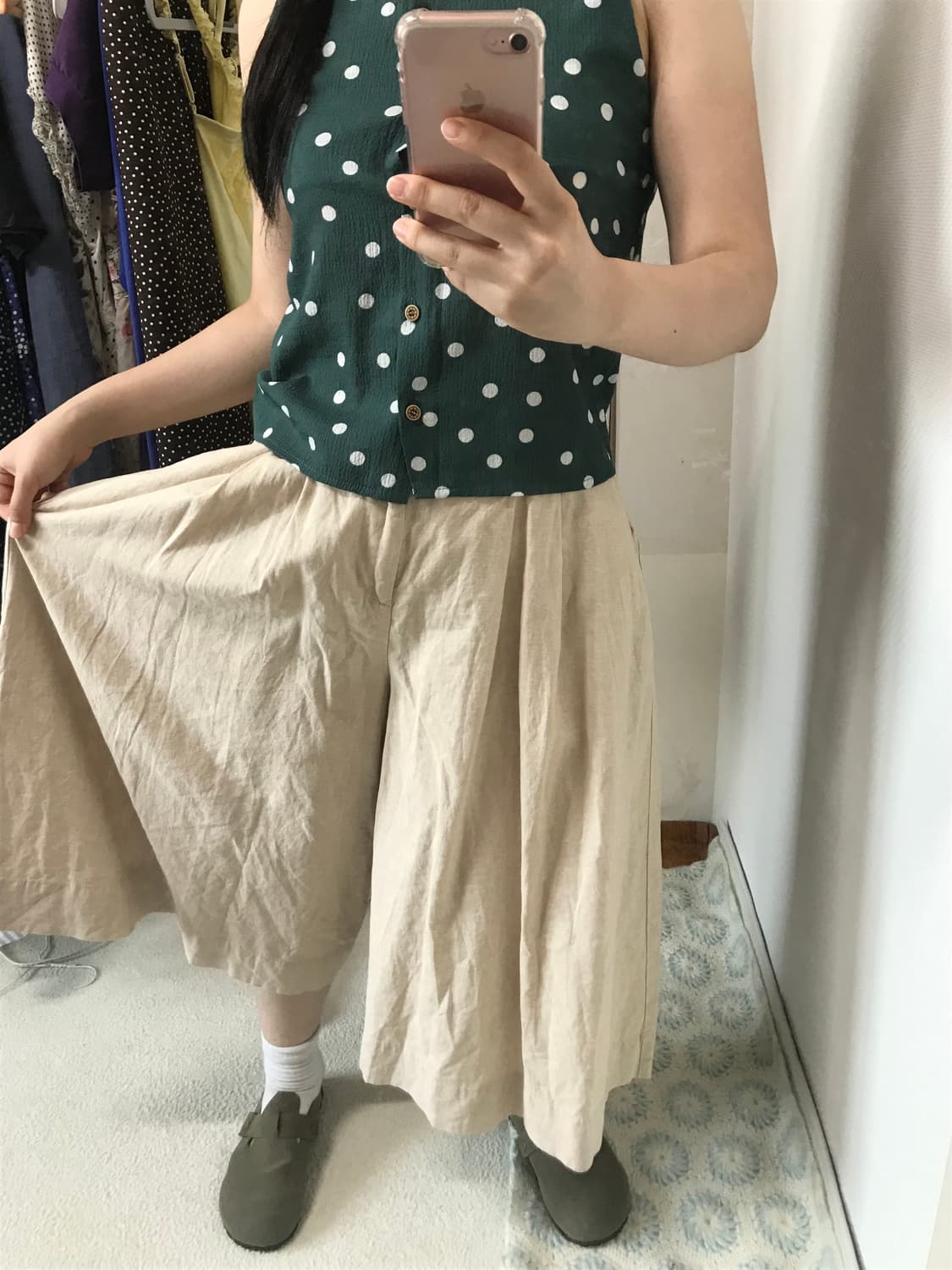 vintage Aline beige over pantskirt  상품이미지5