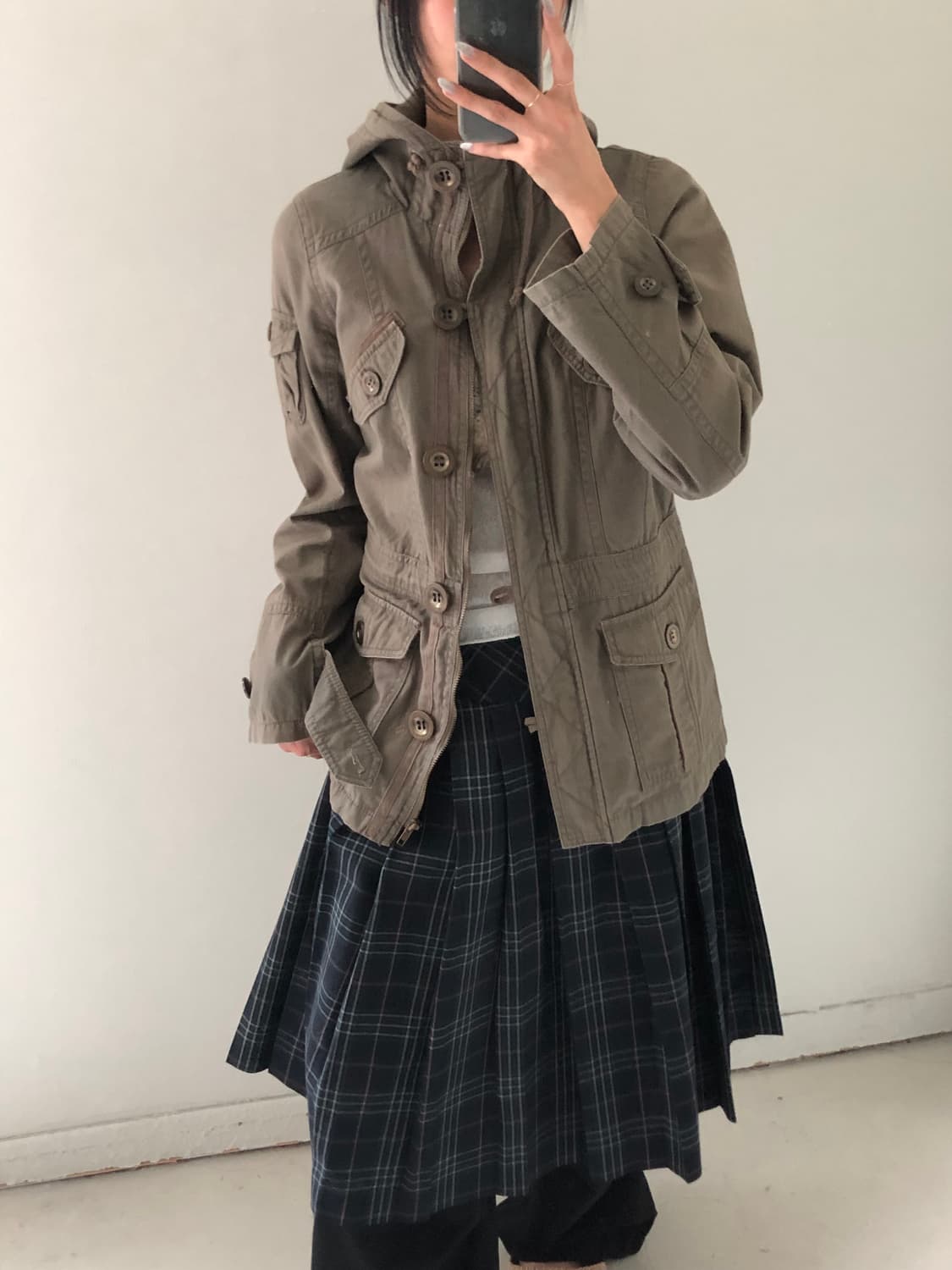 일본빈티지 사파리 후드자켓  상품이미지1