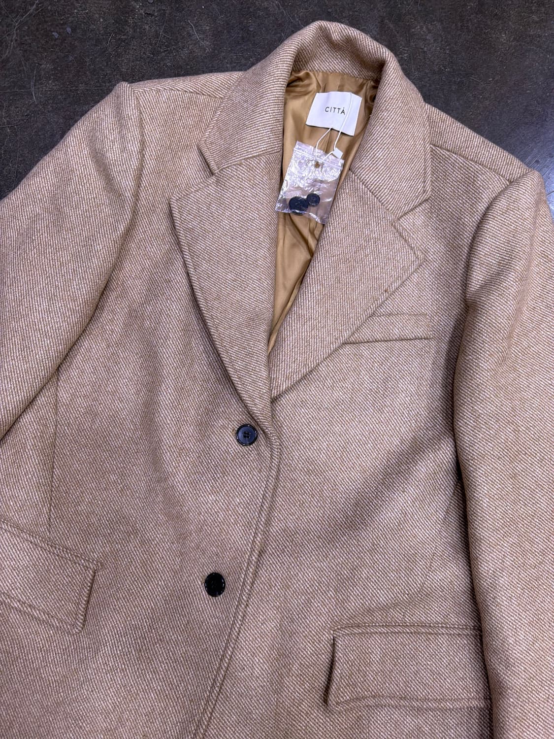 CITTA 씨타 클래식 울 오버핏 코트 베이지 상품이미지8