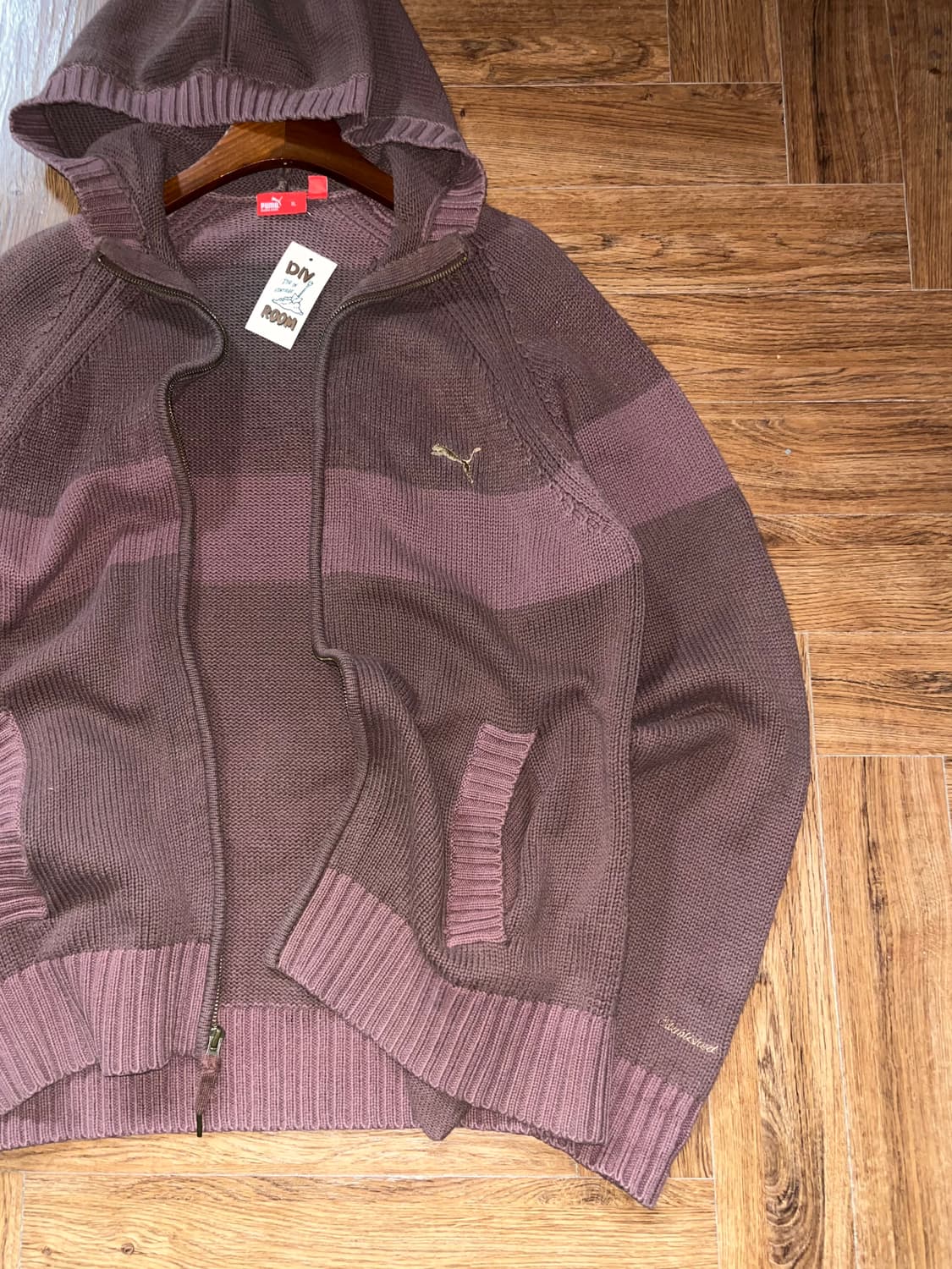 푸마 스트라이프 니트 후드집업 상품이미지4