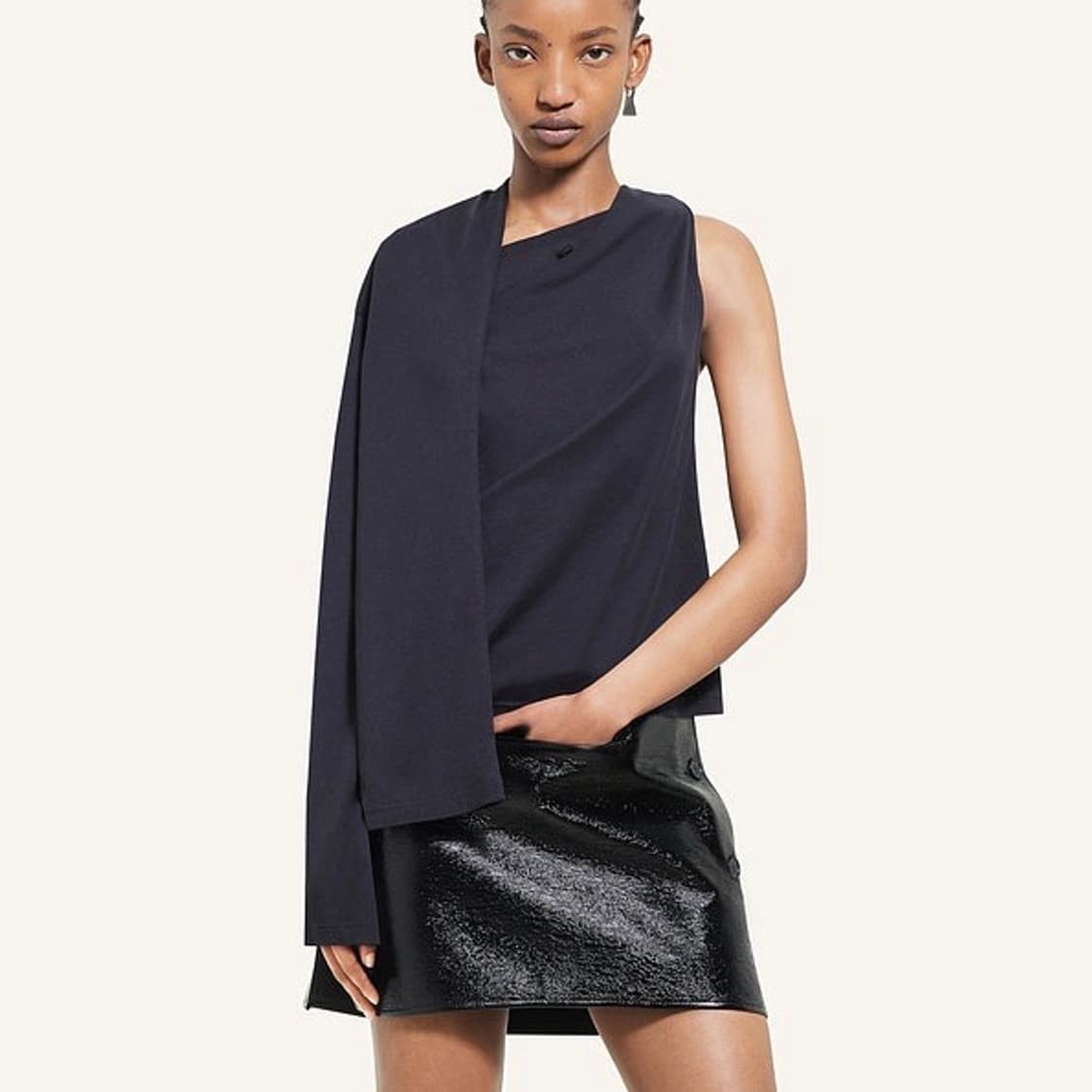 [XS,S]꾸레쥬 오프숄더 티셔츠 상품이미지1