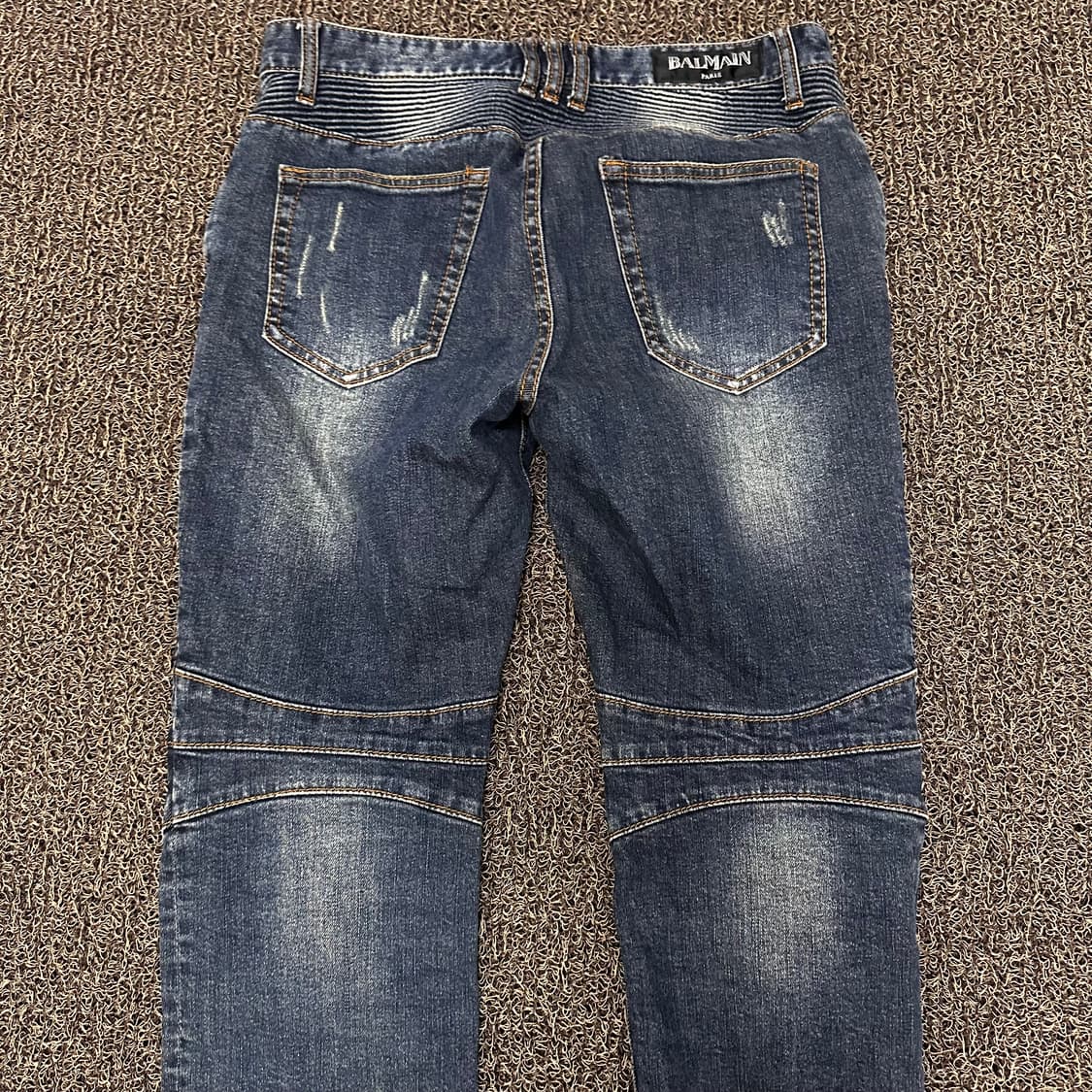 발망 워싱 바이커 데님 청바지 팬츠 32인치 상품이미지6