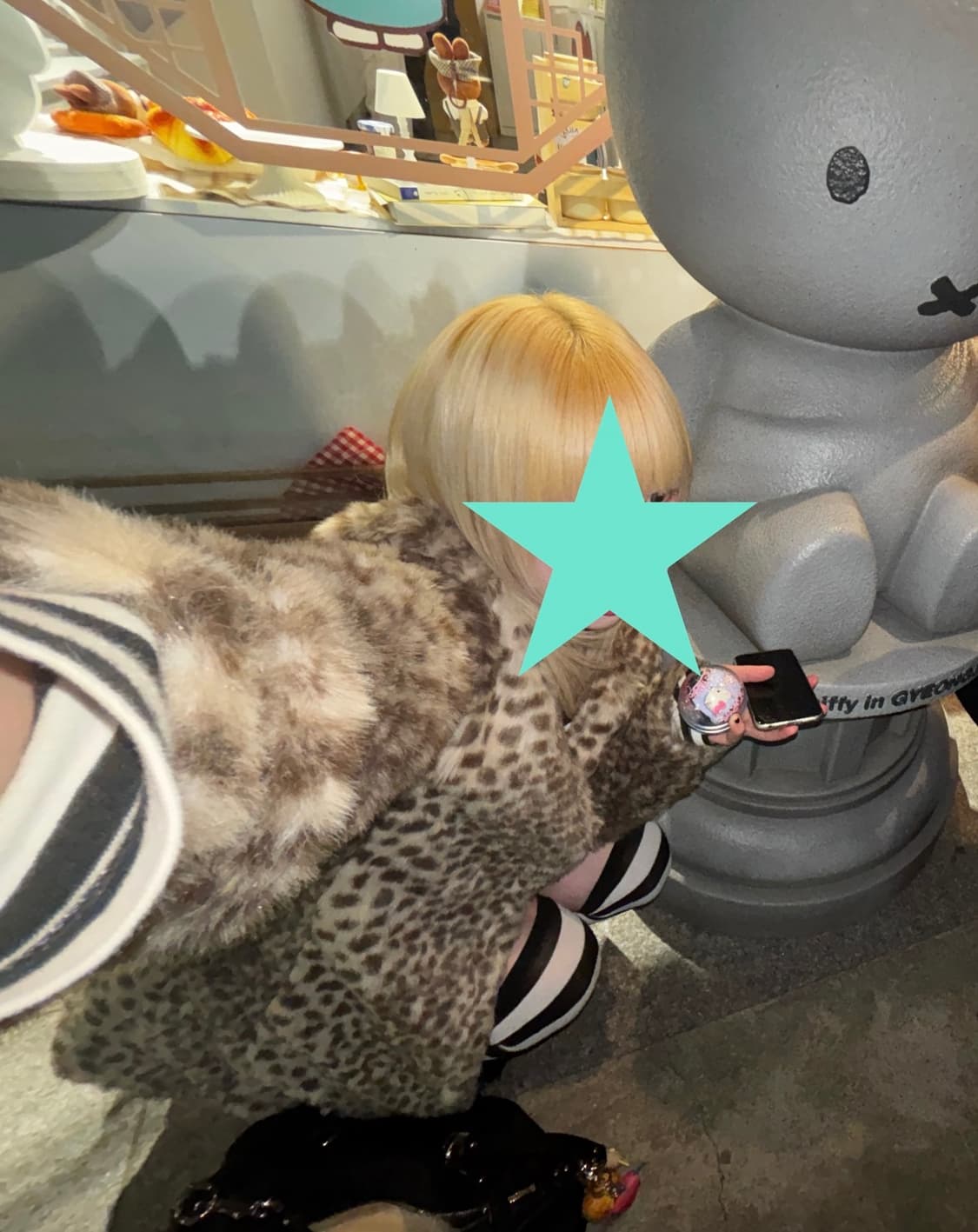 빈티지 갸루 호피 레오파드 퍼자켓 상품이미지2