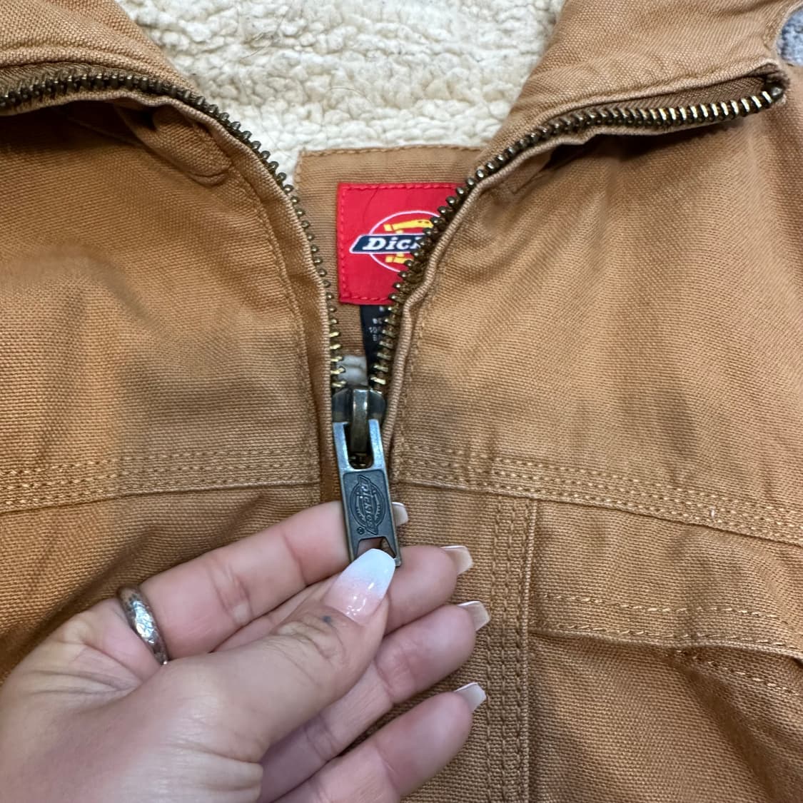 디키즈 엑티브 카멜 쉐르파 후드자켓L 상품이미지3