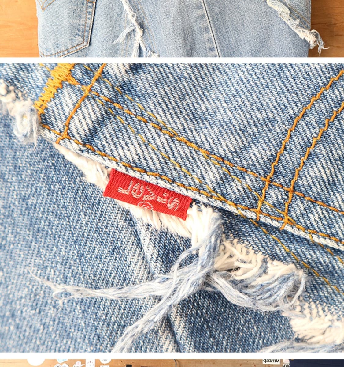 일본판 LEVIS X JUNGLE CAT 빈티지 리메이크 리바이스 스커트 상품이미지3