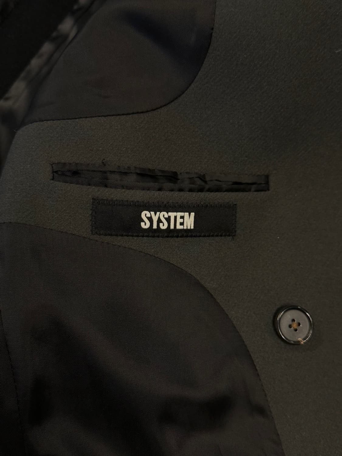 시스템 캐시미어 울 더블 브레스티드 코트 100 상품이미지9