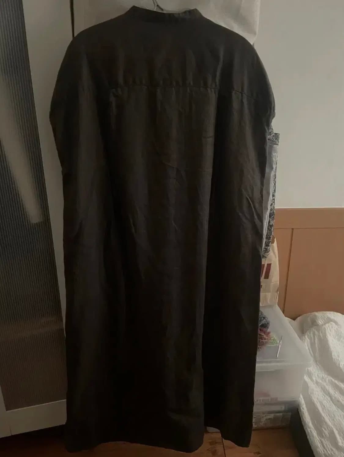 무인양품 리넨 슬리브리스 원피스 M-L 브라운 상품이미지2