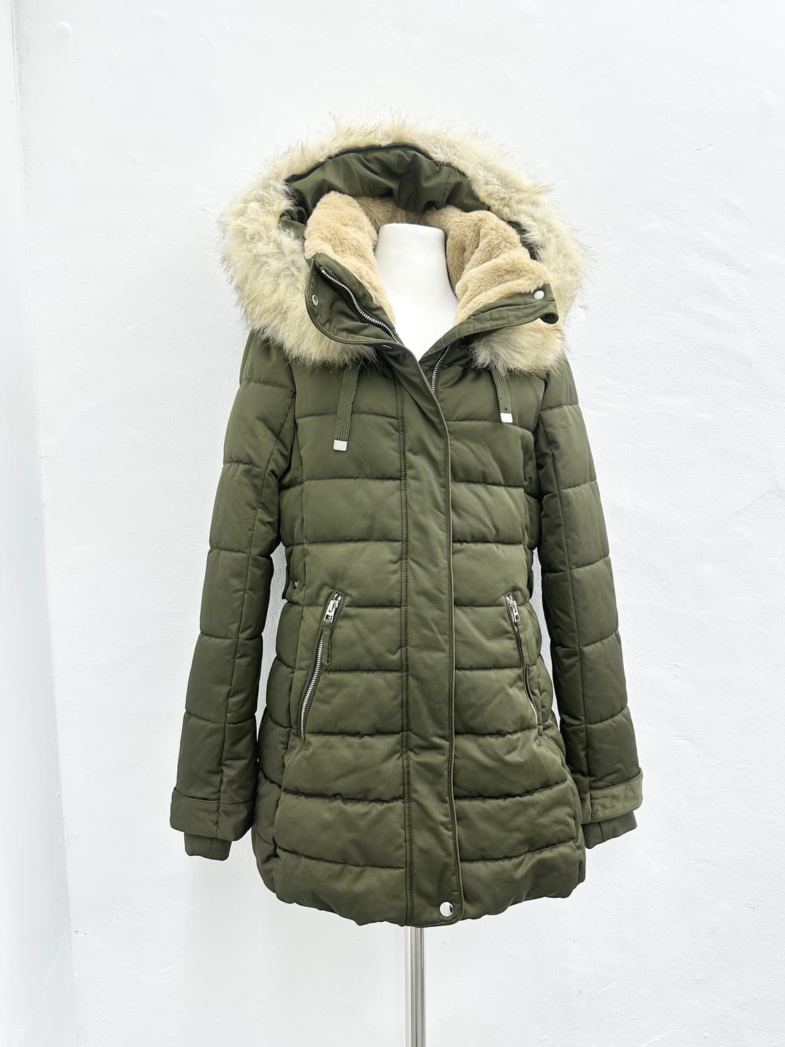 Zara khaki fur padding   상품이미지2