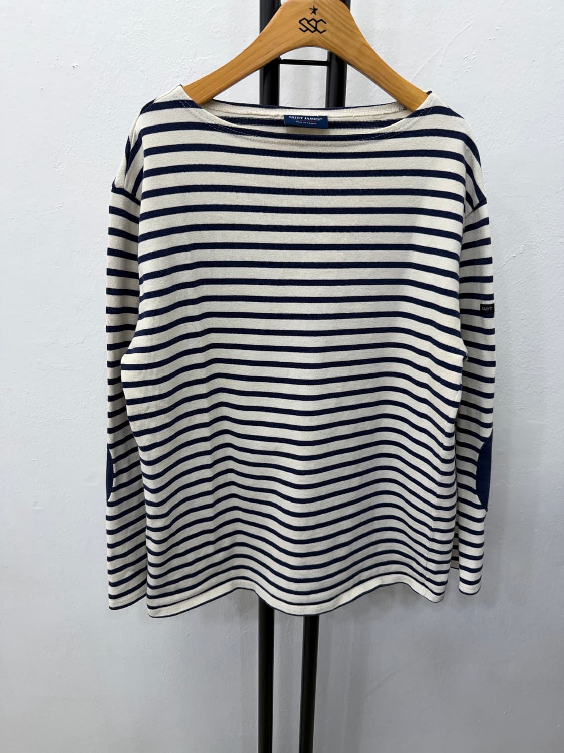 정품) 세인트제임스 여성 엘보패치 긴팔티 40 상품이미지1