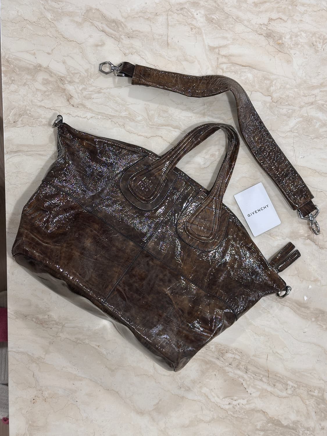 Green Crinkle Patent Leather Nightingale 상품이미지1