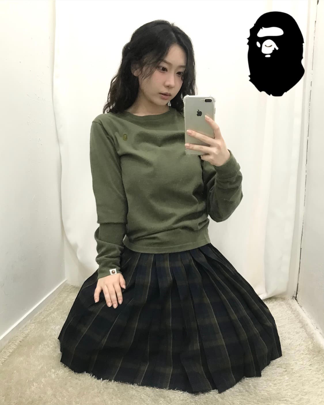 Bape khaki Saru Long Sleeves 상품이미지1