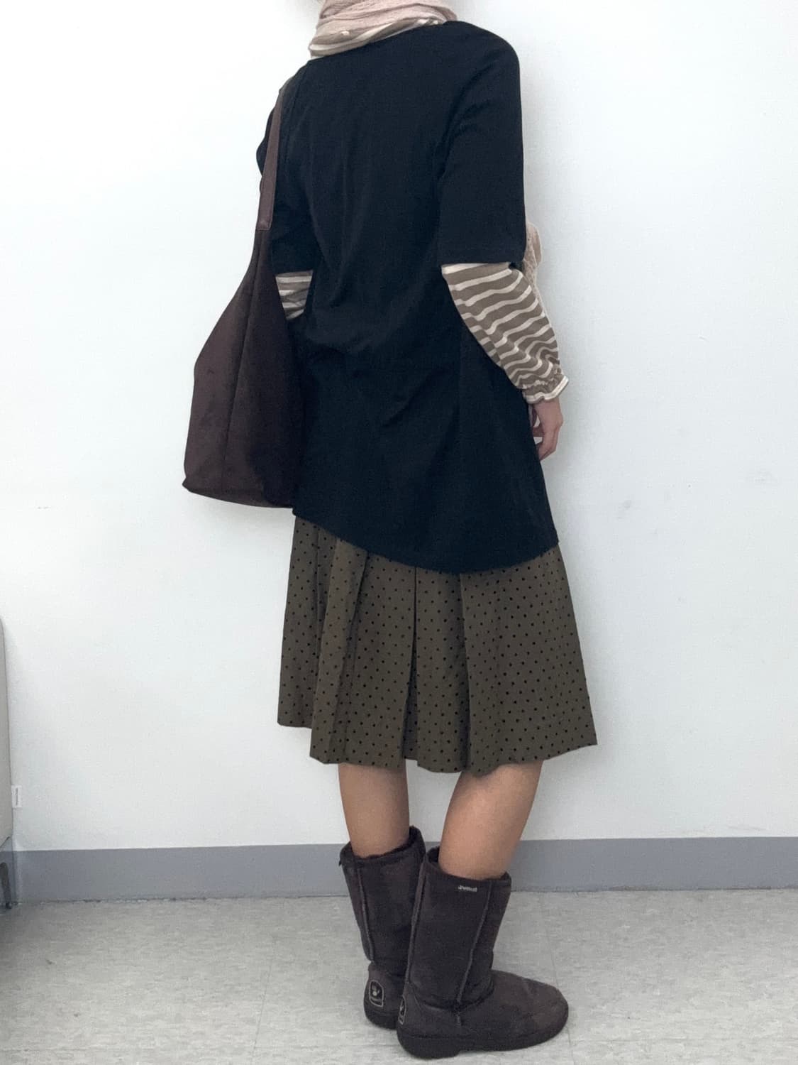 빈티지 모리 원피스 롱슬리브 레이어드 코디 세트 상품이미지10