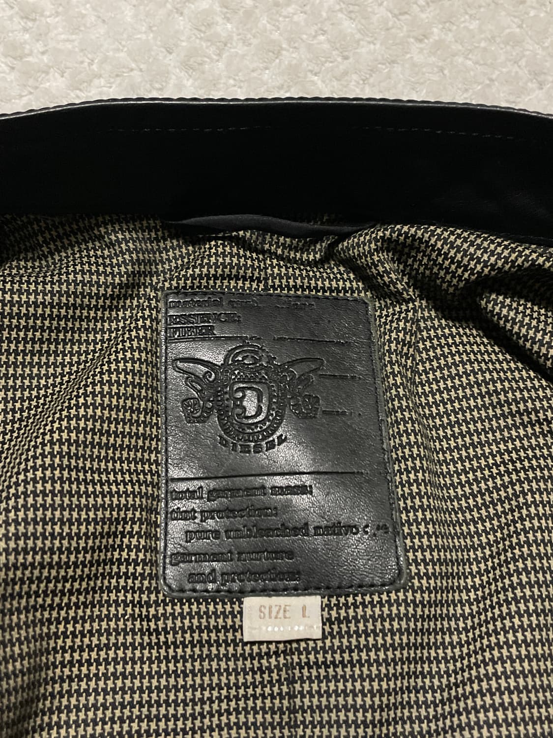 DIESEL 디젤 웨스턴 무드 나일론 크링클 바이커 자켓 상품이미지7