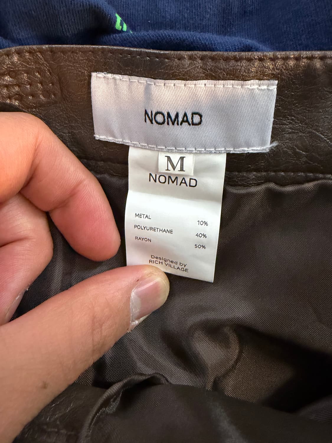 NOMAD 브라운 레더 미니 스커트 M 상품이미지3