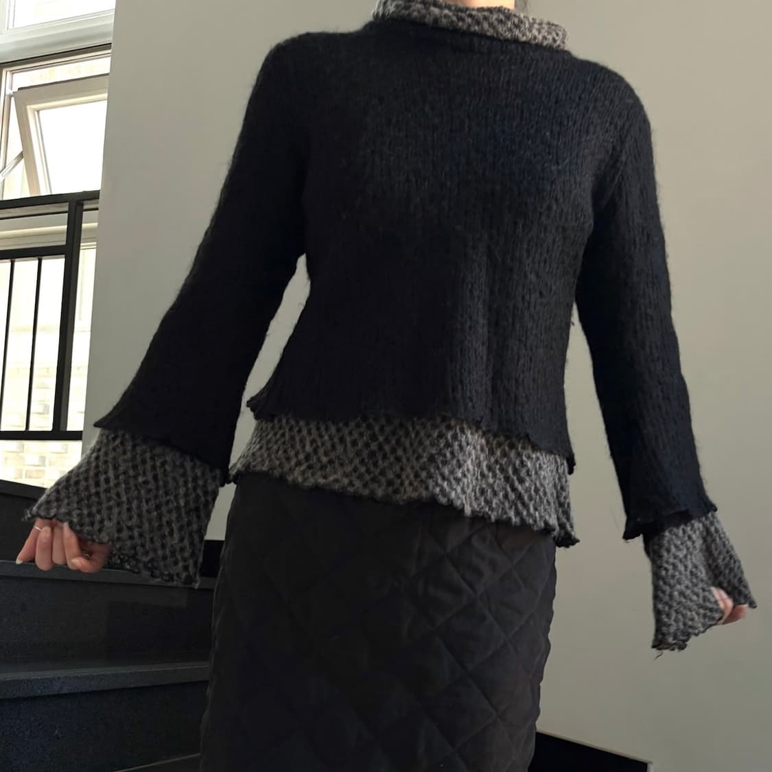 레이어드 폴라 니트 상품이미지4