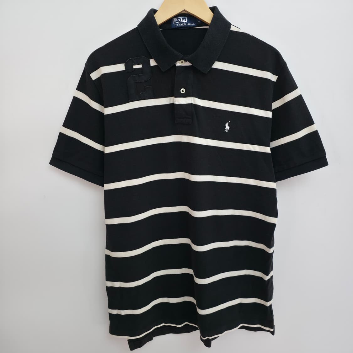 [L] 폴로 랄프로렌 스트라이프 반팔 카라티 상품이미지1