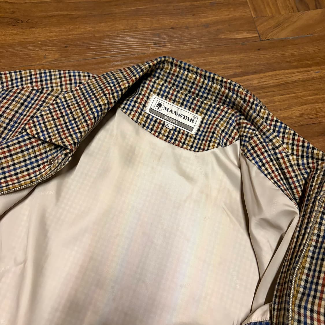 KOLON MANSTAR YELLOW WOOL CHECK JACKET 상품이미지6