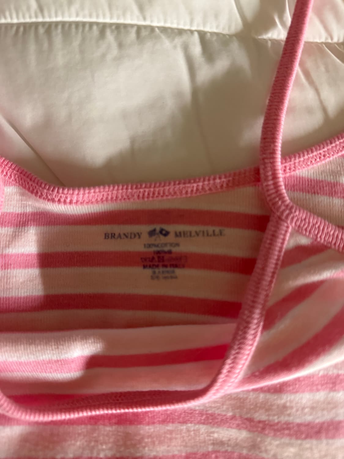 브랜디멜빌 핑크 스트라이프 나시 상품이미지3