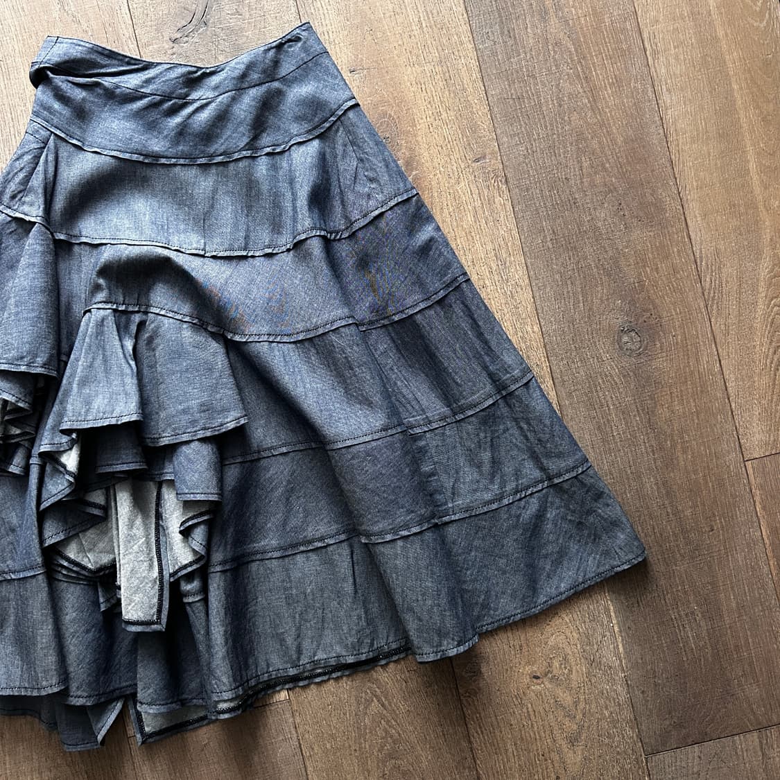 Ruffle Docking Patchwork Skirt 상품이미지6