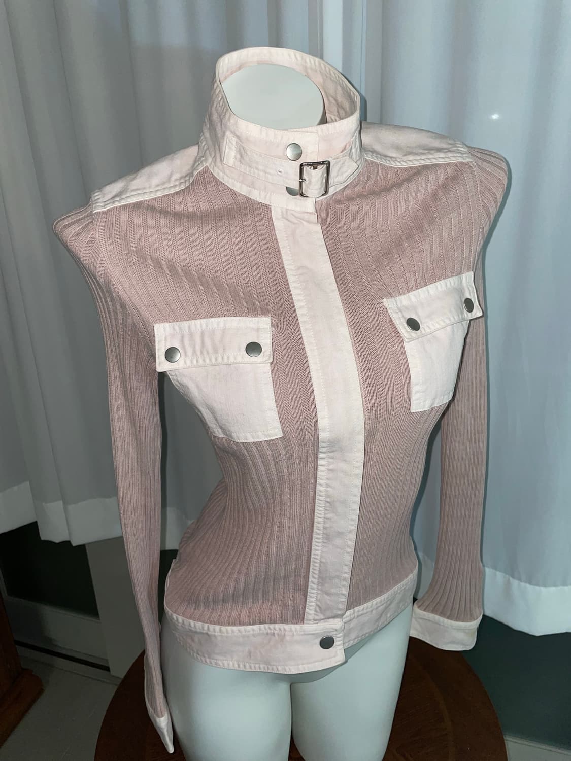 핑크 니트집업 상품이미지1