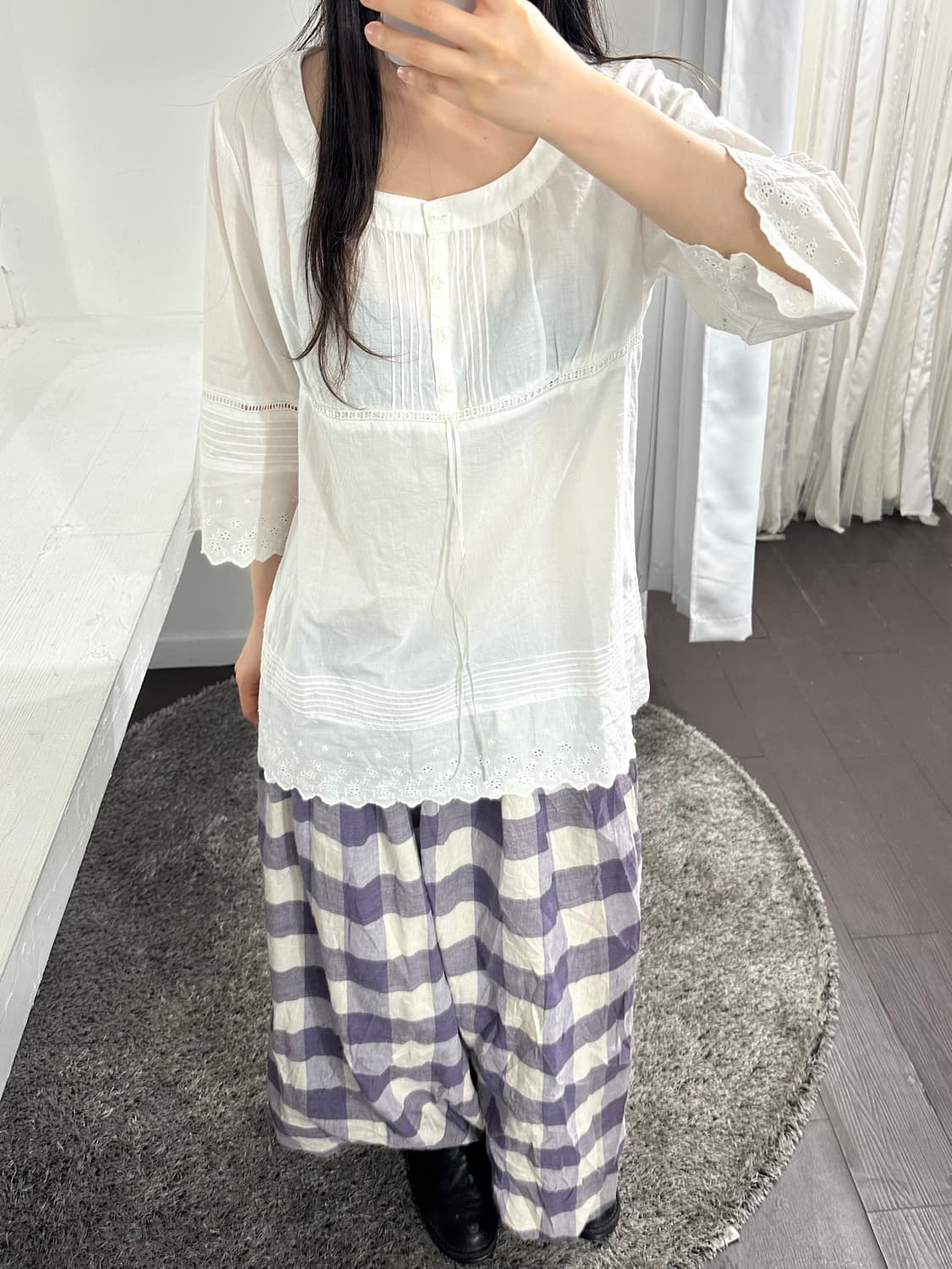 pbi white mori blouse 상품이미지4