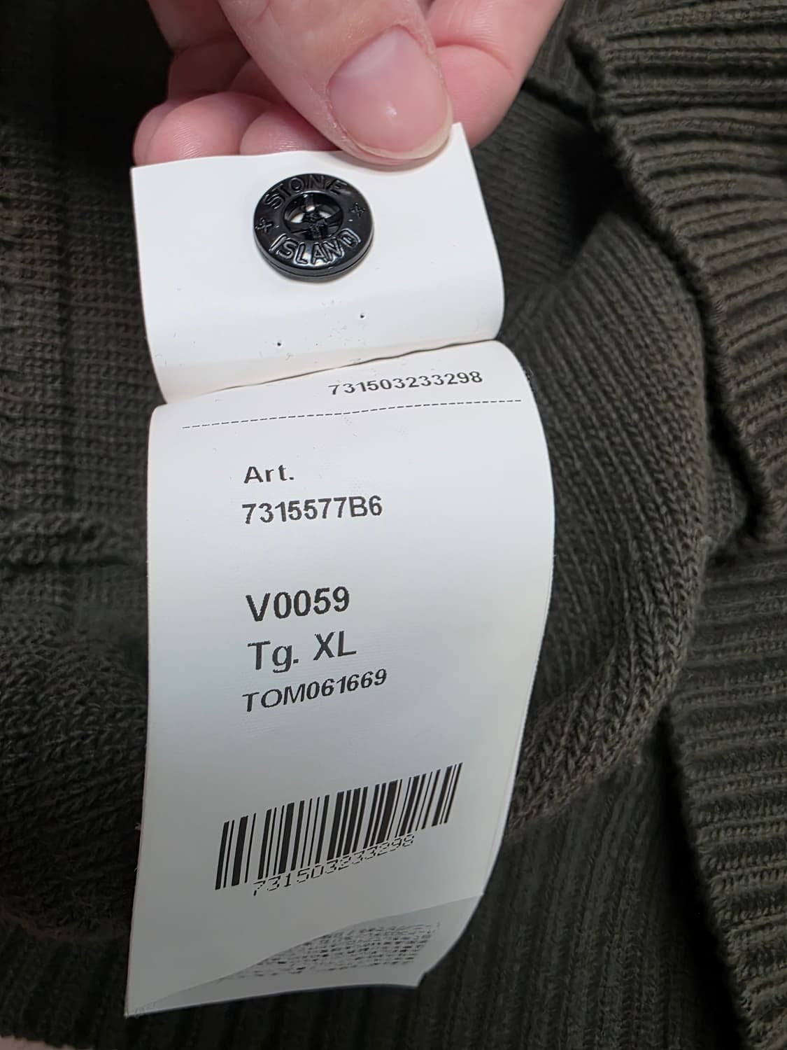 스톤아일랜드 카키 니트 XL 105 상품이미지3