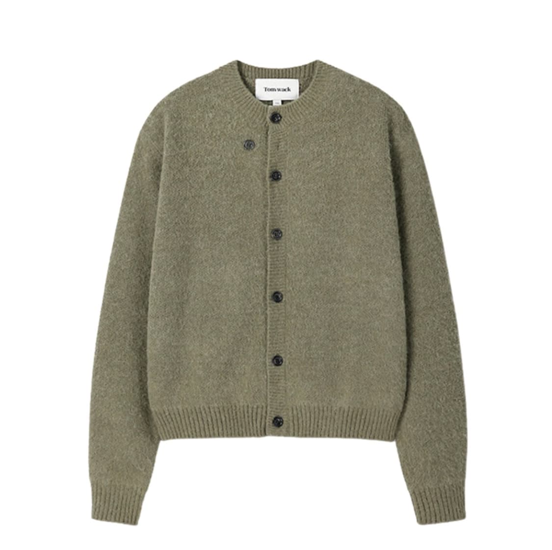 [L] 토니웩 알파카 모헤어 크루넥 가디건 헤지 그린 상품이미지1